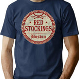 Boston Red Stockings Worn T-Shirt for Men & Women, T-Shirts Graphic Tee - Navy