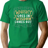 Bourbon Goes In Wisdom Comes Out 6. T-Shirt - Green