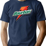 Bourbon Is My Gatorade T-Shirt - Retro Graphic Tee for Men & Women - Navy