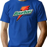 Bourbon Is My Gatorade T-Shirt - Retro Graphic Tee for Men & Women - Blue