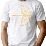 Bow And Arrow Compass Funny Creative T-Shirt - White