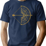 Bow And Arrow Compass Funny Creative T-Shirt - Navy