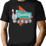 Bowling Night Bowlin Bowling Split Retro Bowling Bowling Birthday Bowling Design Vintage Bowling Bowling Design T-Shirt - Black
