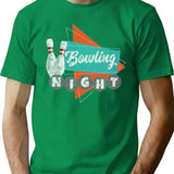 Bowling Night Bowlin Bowling Split Retro Bowling Bowling Birthday Bowling Design Vintage Bowling Bowling Design T-Shirt - Green