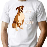 Boxer Funny Didnt Fart Butt Blew Kiss T-Shirt - White