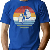 Boxing Classic Vintage Retro Boxsport Kickboxing Fighting T-Shirt - Blue