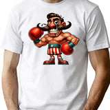Boxing Legends The Uppercut T-Shirt - Retro Graphic Tee for Men & Women - White