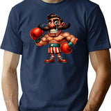 Boxing Legends The Uppercut T-Shirt - Retro Graphic Tee for Men & Women - Navy