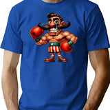 Boxing Legends The Uppercut T-Shirt - Retro Graphic Tee for Men & Women - Blue
