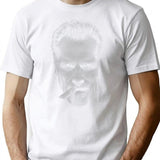 Boy And Cigarette T-Shirt - Retro Graphic Tee for Men & Women - White