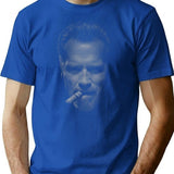 Boy And Cigarette T-Shirt - Retro Graphic Tee for Men & Women - Blue