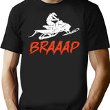 Braaap Snowmobile Braap Motor Sled Ii T-Shirt - Black