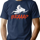 Braaap Snowmobile Braap Motor Sled Ii T-Shirt - Navy