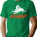 Braaap Snowmobile Braap Motor Sled Ii T-Shirt - Green