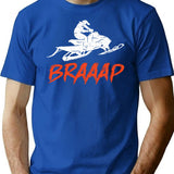 Braaap Snowmobile Braap Motor Sled Ii T-Shirt - Blue