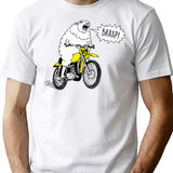 Braap Motocross Funny Dirtbike Comic Motorcycle T-shirt - White