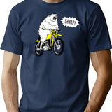 Braap Motocross Funny Dirtbike Comic Motorcycle T-shirt - Navy