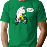 Braap Motocross Funny Dirtbike Comic Motorcycle T-shirt - Green