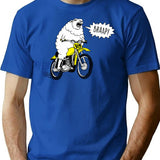 Braap Motocross Funny Dirtbike Comic Motorcycle T-shirt - Blue