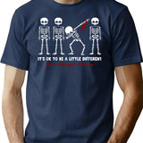 Brain Aneurysm Newshirtbrain Aneurysm Awareness It's Ok To Be A Little Different T-Shirt - Navy