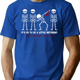 Brain Aneurysm Newshirtbrain Aneurysm Awareness It's Ok To Be A Little Different T-Shirt - Blue