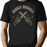 Branch Manager Lumberjack And Logger T-Shirt - Retro Graphic Tee for Men & Women - Black
