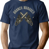 Branch Manager Lumberjack And Logger T-Shirt - Retro Graphic Tee for Men & Women - Navy