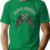 Branch Manager Lumberjack And Logger T-Shirt - Retro Graphic Tee for Men & Women - Green