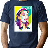Brandon Boyd Of Incubus T-Shirt - Retro Graphic Tee for Men & Women - Navy