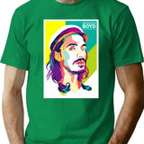 Brandon Boyd Of Incubus T-Shirt - Retro Graphic Tee for Men & Women - Green