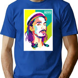 Brandon Boyd Of Incubus T-Shirt - Retro Graphic Tee for Men & Women - Blue