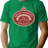Brass Monkey Classic T Shirt - Retro Graphic Tee for Men & Women - Green