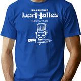 Brasserie Les Halles T-Shirt - Retro Graphic Tee for Men & Women - Blue