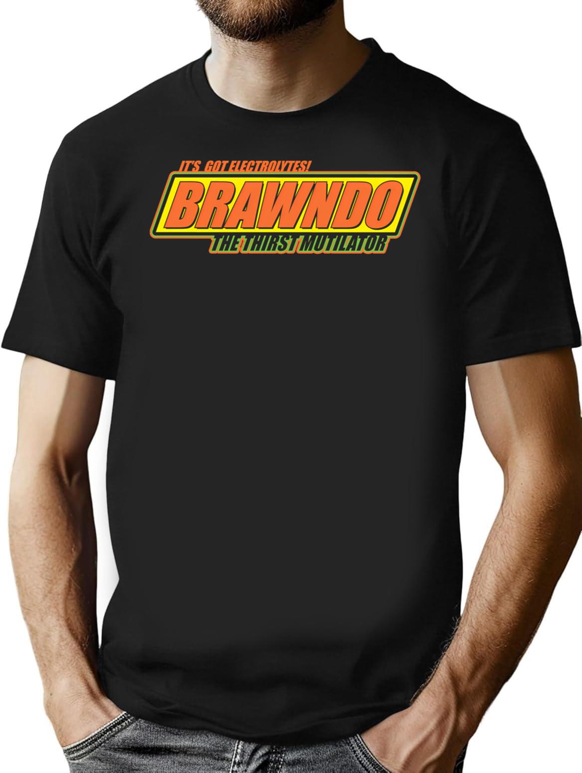 Brawndo - The Thirst Mutilator T-Shirt - Retro Graphic Tee for Men & Women - Black