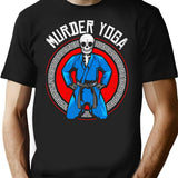 Brazilian Jiu Jitsu Bjj Skeleton Murder Yoga Jiu T-Shirt - Black