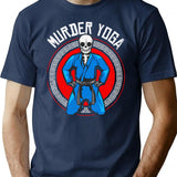 Brazilian Jiu Jitsu Bjj Skeleton Murder Yoga Jiu T-Shirt - Navy