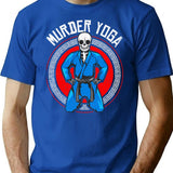 Brazilian Jiu Jitsu Bjj Skeleton Murder Yoga Jiu T-Shirt - Blue