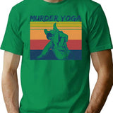 Brazilian Jiu Jitsu Funny Murder Yoga Vintage T-Shirt - Green