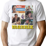 Bright Sly Detective Modest Style Old Car Mannix Gifts Music Fans T-Shirt - White