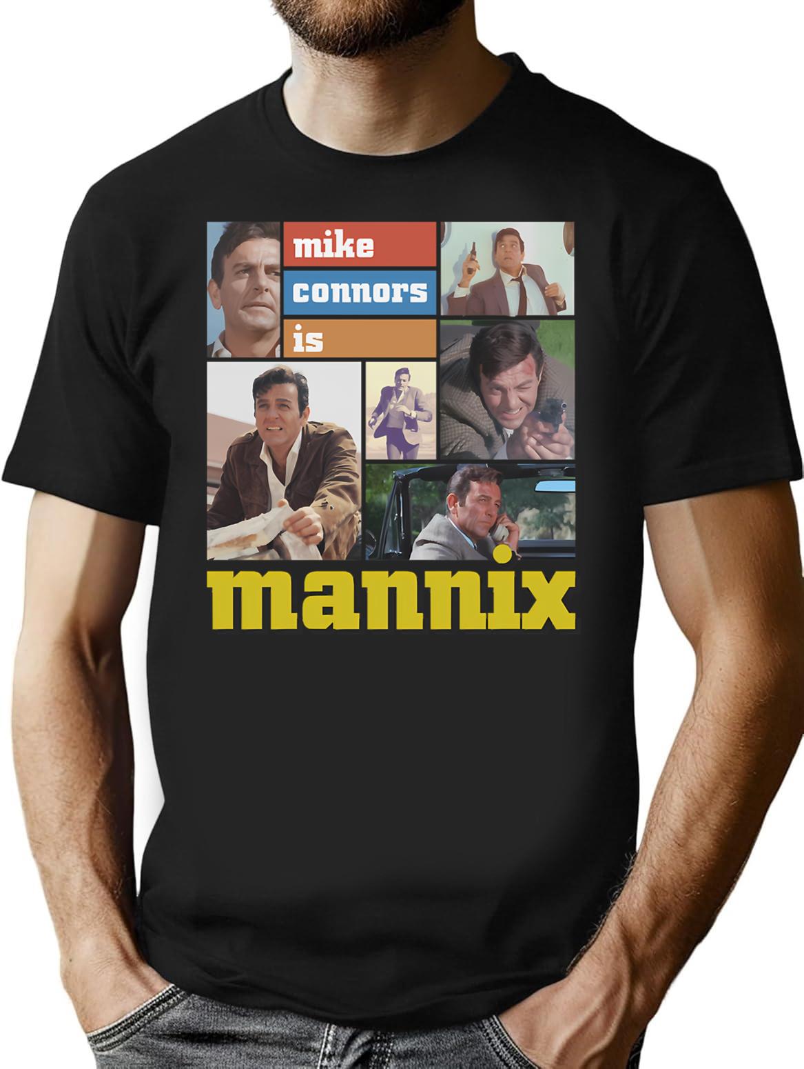 Bright Sly Detective Modest Style Old Car Mens Womens Mannix Serie Man Or Lady T-Shirt - Black