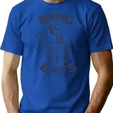Bring Your Ass Kicking Boots Retro Western Cowgirl Pinup T-Shirt - Blue