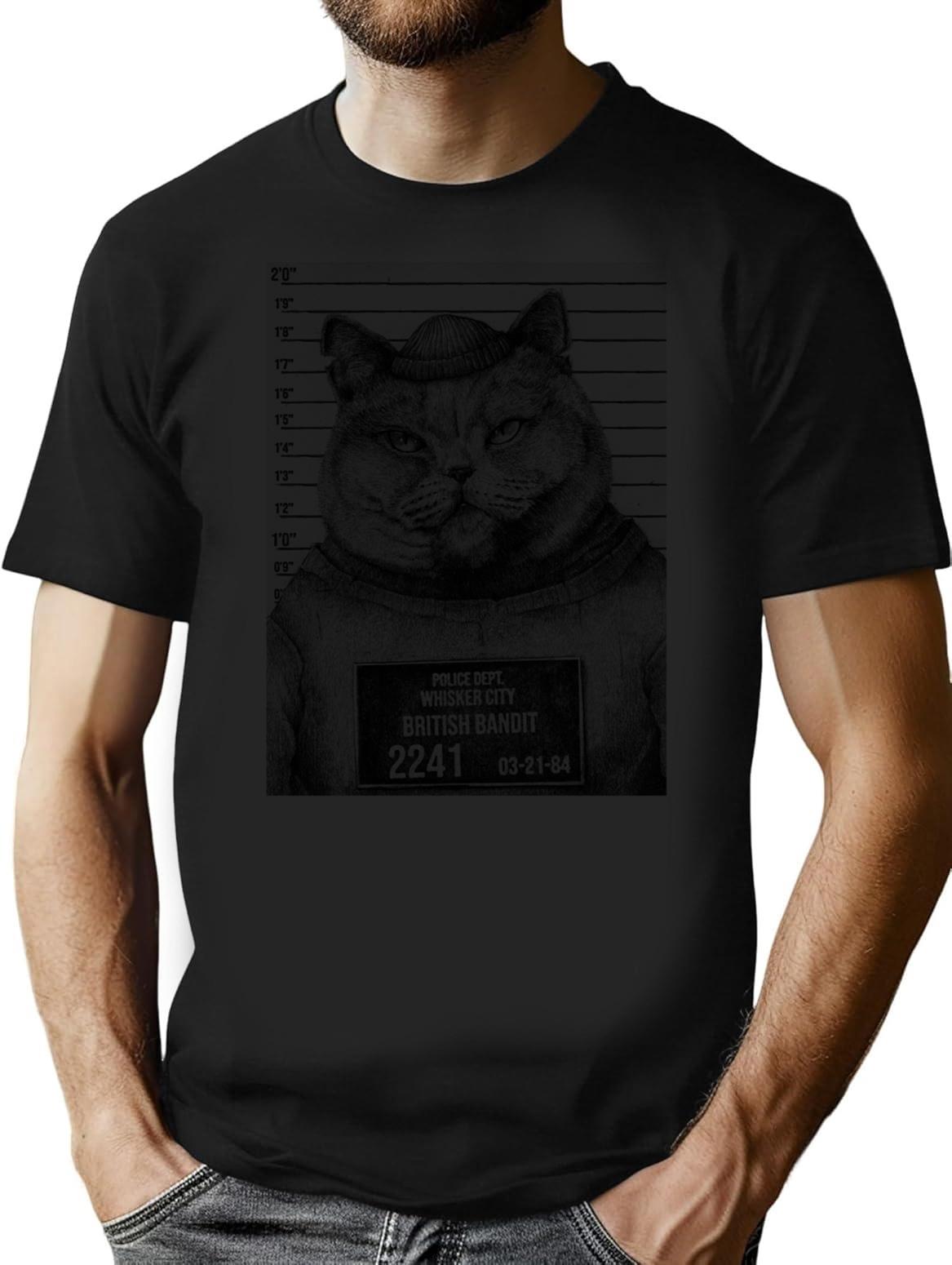 British Bandit T-Shirt - Retro Graphic Tee for Men & Women - Black