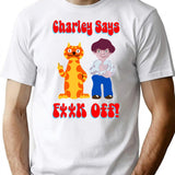 British Classic Charley Says 1970s Public Information Film V1e T-Shirt - White