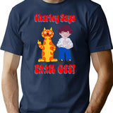 British Classic Charley Says 1970s Public Information Film V1e T-Shirt - Navy
