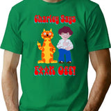 British Classic Charley Says 1970s Public Information Film V1e T-Shirt - Green