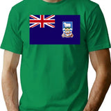 British Falkland Island National Celebration Flag T-Shirt - Green