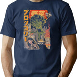 Broccozilla Black Version T-Shirt - Retro Graphic Tee for Men & Women - Navy