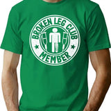 Broken Leg Club Member Logo Vintage Surgery Funny Get Well Soon T-Shirt - Green