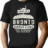 Bronto Burgers T-Shirt for Men & Women, T-Shirts Graphic Tee - Black