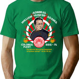 Bsg 75 Admiral William Husker Adama T-Shirt for Men & Women, T-Shirts Graphic Tee - Green